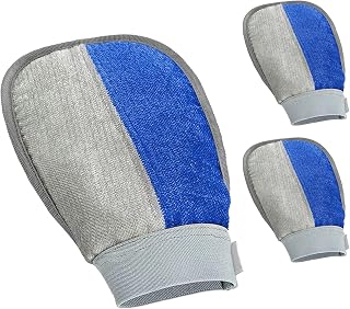 Pet Hair Removal Glove - Pet Hair Remover Glove for Dogs & Cats | Hair Removal Mitts,Reusable & Washable, Removes Hair from Carpet, Couch, Car Seats, Gentle Grooming Deshedding Tool, 3 Pack