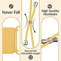 Vista 3 de Blaspins - Funda cruzada con cordón para iPhone 16, para el cuello, la muñeca, manos libres, correa ajustable y removible, de 160 cm, de silicona