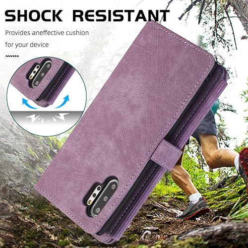 Miniatura 4 de Diseño para Samsung Galaxy Note 10 Plus Funda tipo cartera cruzada con ranuras para tarjetas de piel sintética, función atril, cierre magnético,