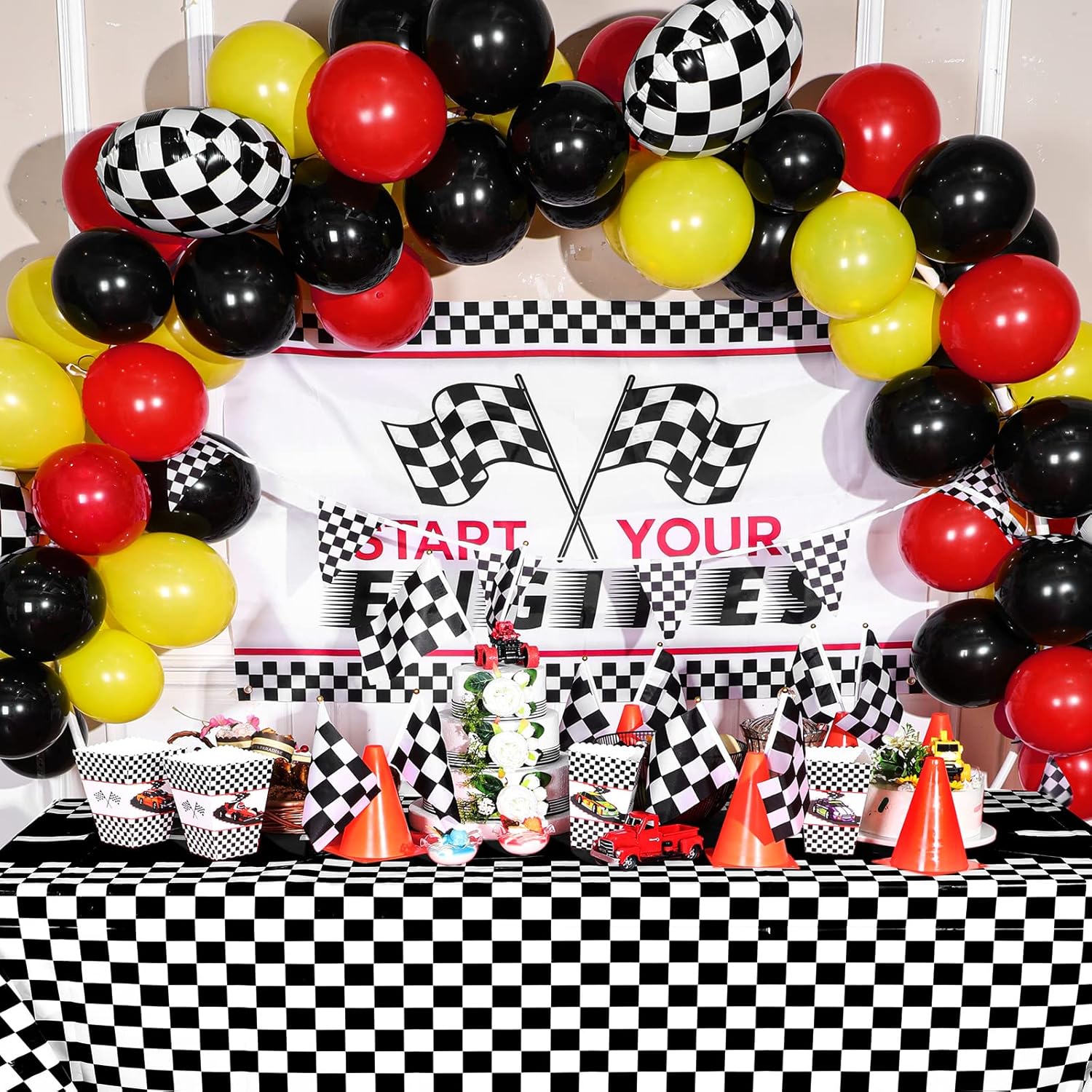 Car Birthday Decorations Racing Party Supplies Road