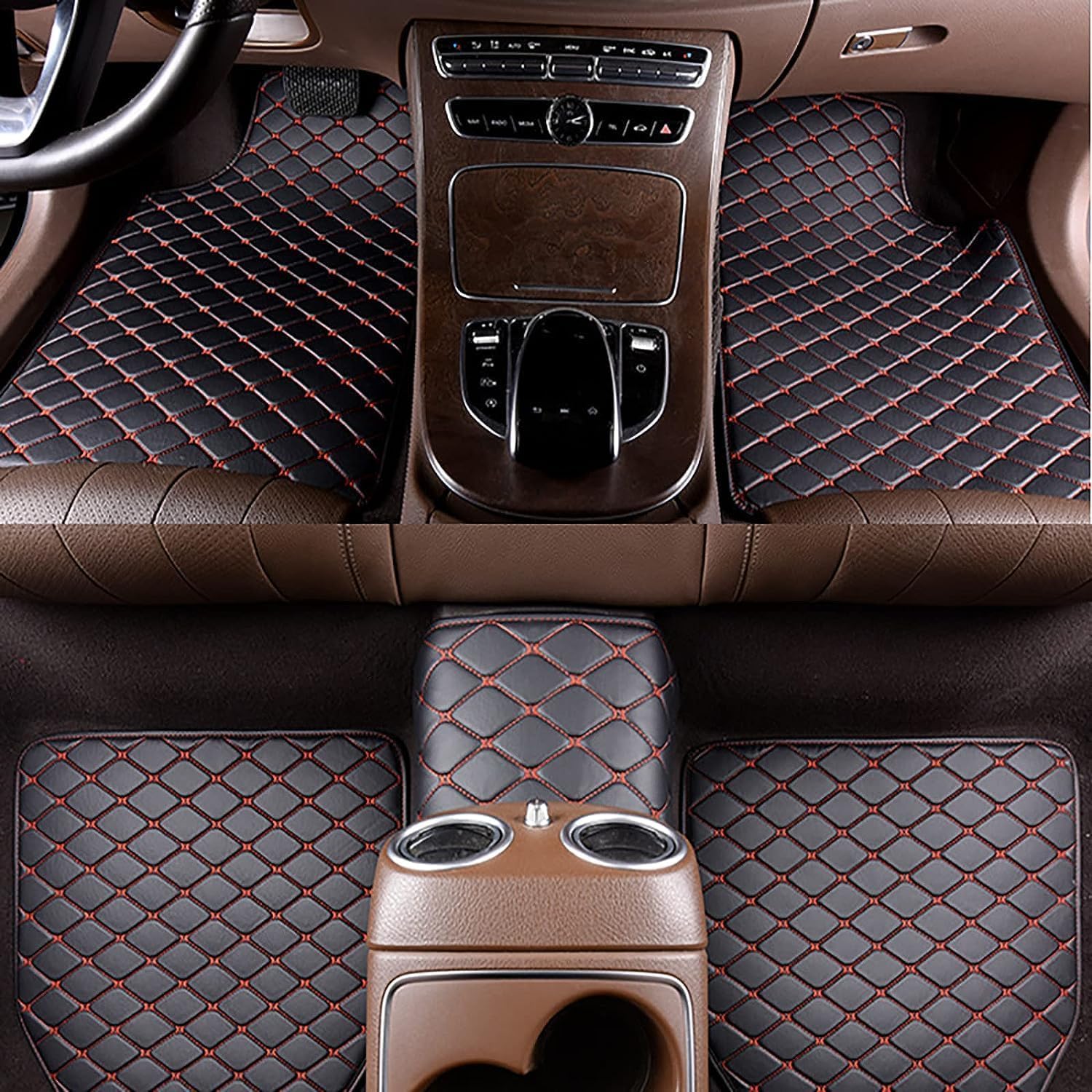 VOL 5 Pcs Deluxe Carpet Floor Mat Set Waterproof Universal Fit Car