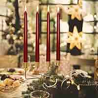 Amazon.co.jp: XINAOBAOLUOレッドキャンドル テーパークリスマス