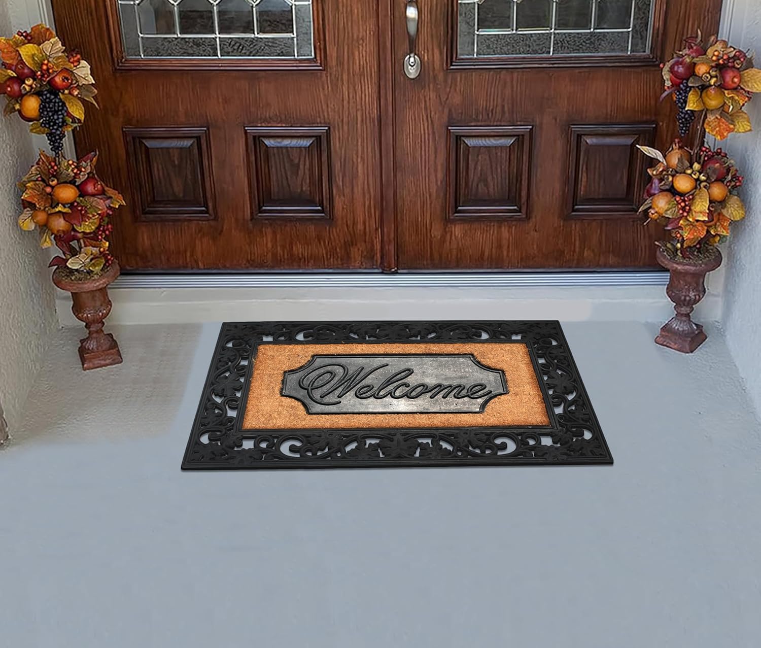 A1HC Natural Coir and Rubber Doormat 23" x 38", Heavy Duty, Thick Durable Front Door Mat for Outside Entrance, Easy to Clean, Long Lasting Entryway Doormats