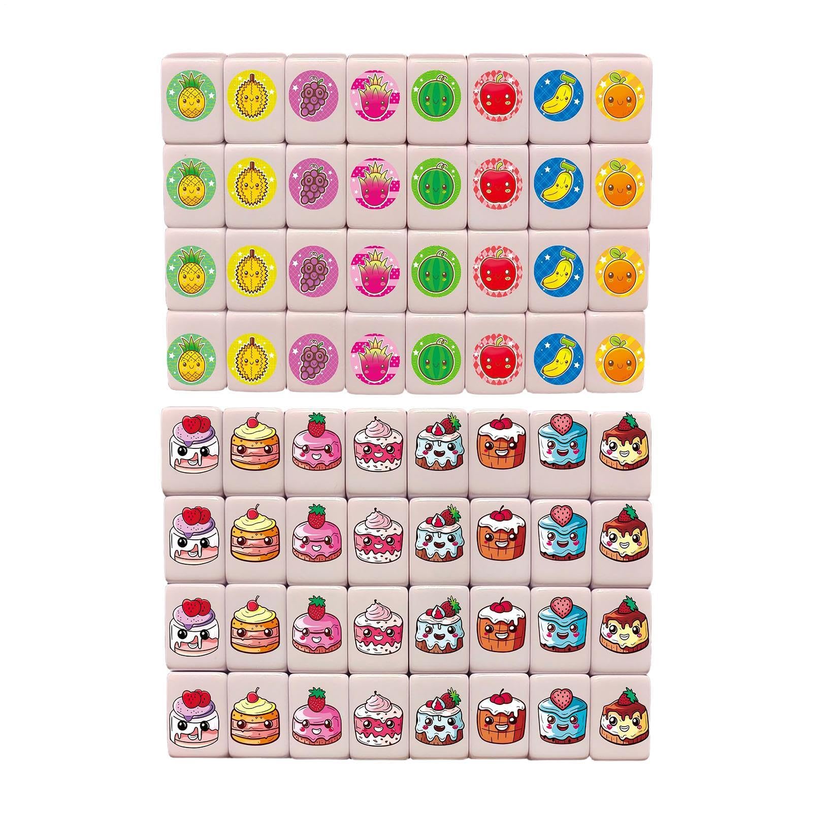 Générique Blocs pour Jeu de société - 64 pièces d'empilage et de tri - Jeu de société Mahjong Blocs | pour Adolescents Amis camarades de Classe Salon dortoir Appartement fête Salle de Classe
