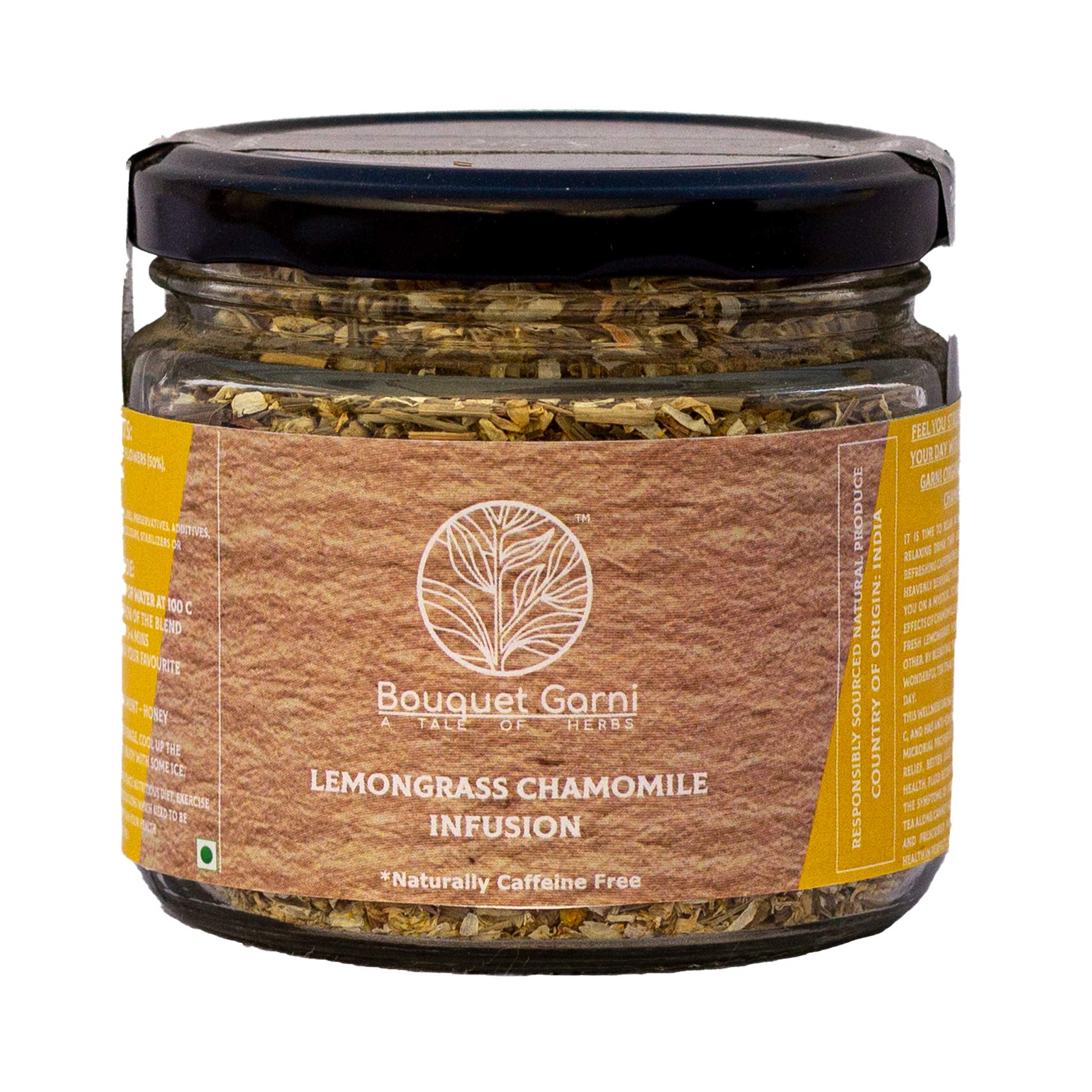 Bouquet Garni – Lemongrass Chamomile Infusion, Floral & Sweet - Bed Time Tea, Better Sleep & Digestion, Caffeine Free, 40+ Serves