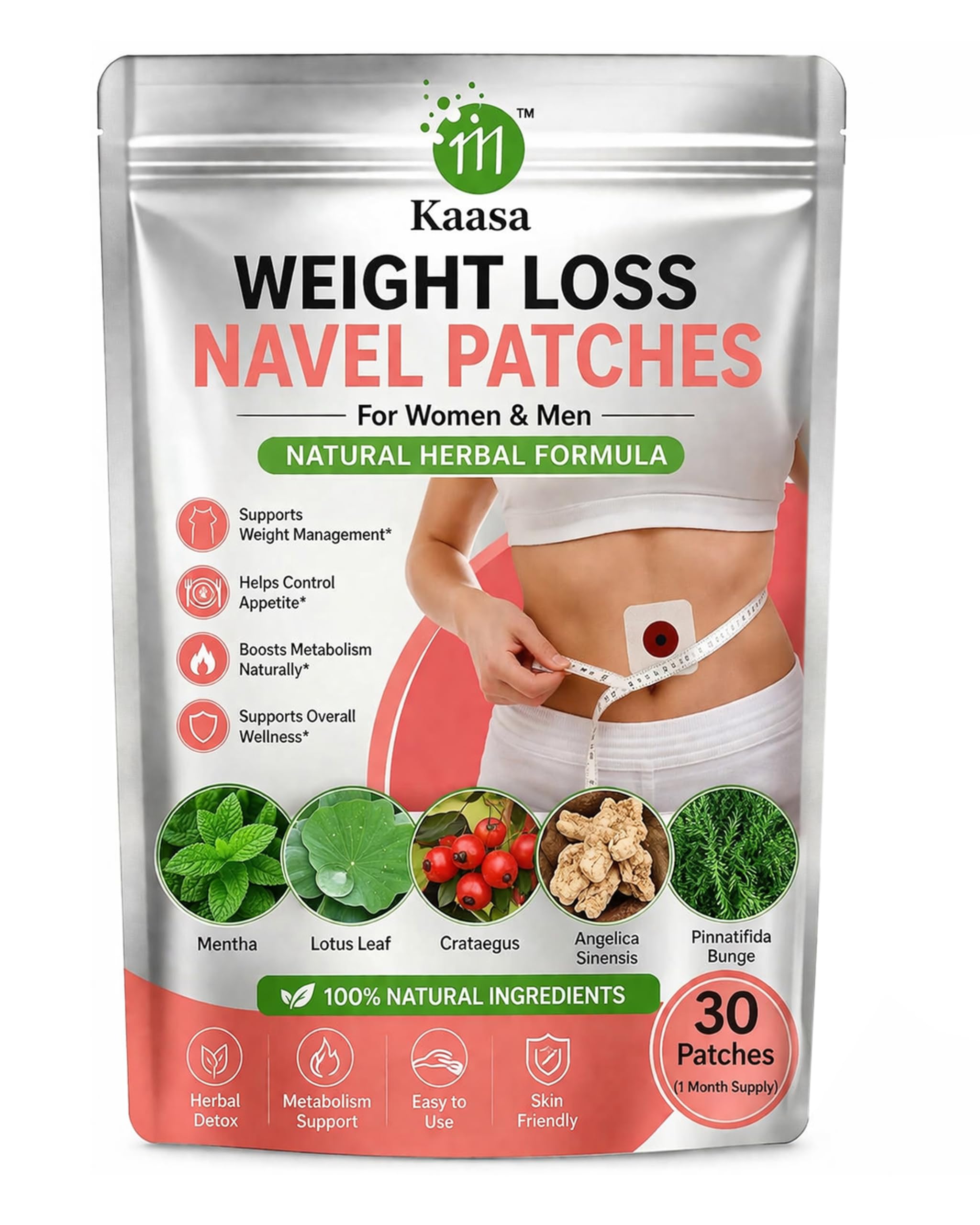 Navel Patch With Garcinia Cambogia For Weight Management For Women & Men | Metabolism & Gut Health Support | Bloating & Cravings Relief | Natural Herbal Cold Compress for Waist Control, Stress Relief & Better Sleep – Hot Body Shaping Belly Fat Burner for Men & Women I 30 Patches-image-8
