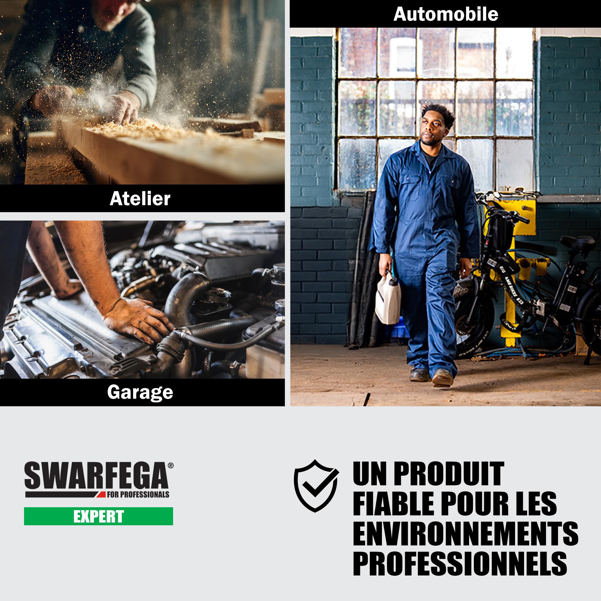 Swarfega Expert Nettoyant Mains Industriel – Élimine Huiles, Graisses et Salissures – Nettoyage en Profondeur – Formule Respectueuse de La Peau – Bidon 4 Litres – Réservé Usage Professionnel