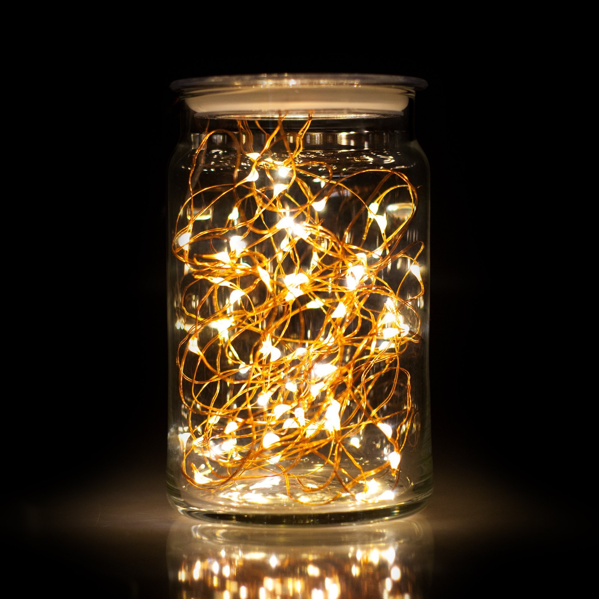 ITART Lot de 4 guirlandes à micro LED alimentées par piles 20 LEDs (2 m) Arbres de mariage/chambre à coucher blanc chaud