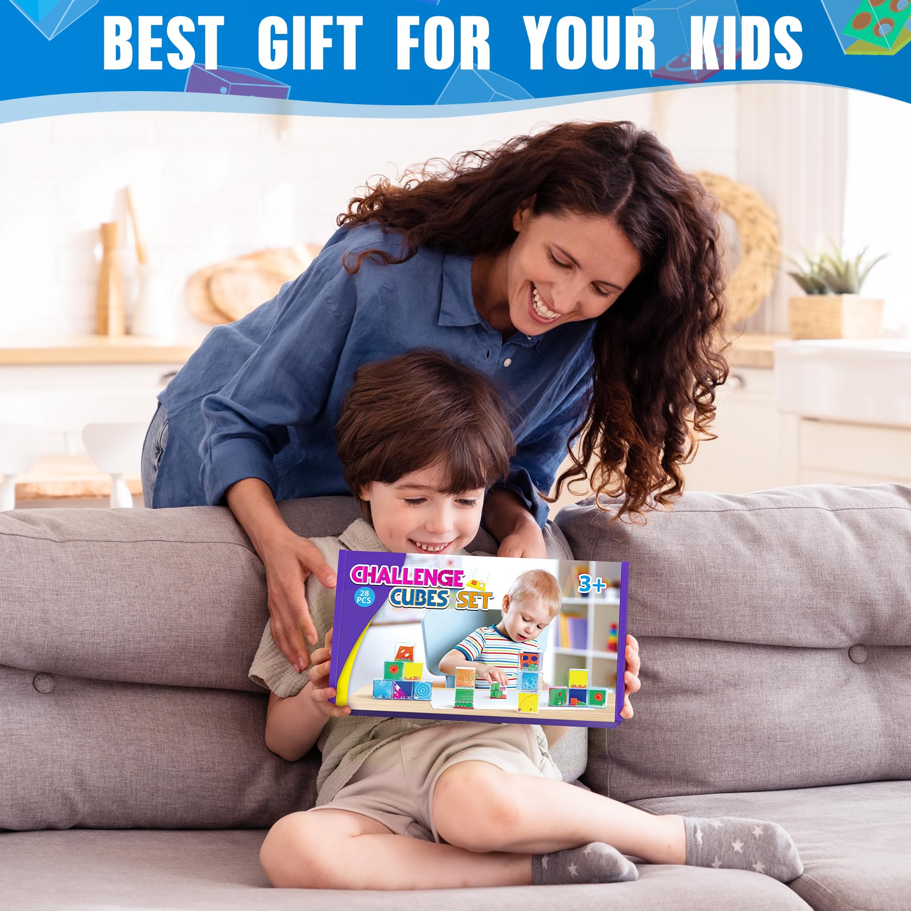 28 Pcs Cubi Rompicapo Bambini con 28 Sacchetti Viola - Giochini per Feste di Compleanno Bambini | Bambina Bambino Regalini Compleanno | Regali di giocattoli di Natale | Mini Giochi di Puzzle