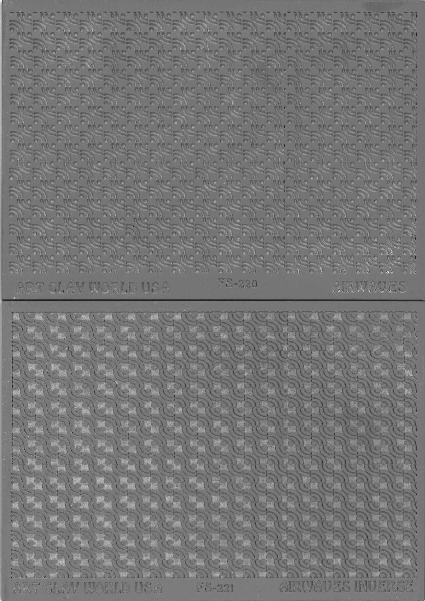 Flexistamps Texture Sheet Set Airwaves Set (Including Airwaves and Airwaves Inverse)- 2 Pc.