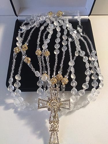 Lazo de BodaLazo de Cristal Mate en Forma de Corazon y Cristal Natural con bolita de Rhigneston en el Centro con Cruz fina con cristales Lazo Color Lazo de BodaLazo de Cristal Mate en Forma de Corazon y Cristal Natural con bolita de Rhigneston en el Centro con Cruz fina con cristales Lazo Color