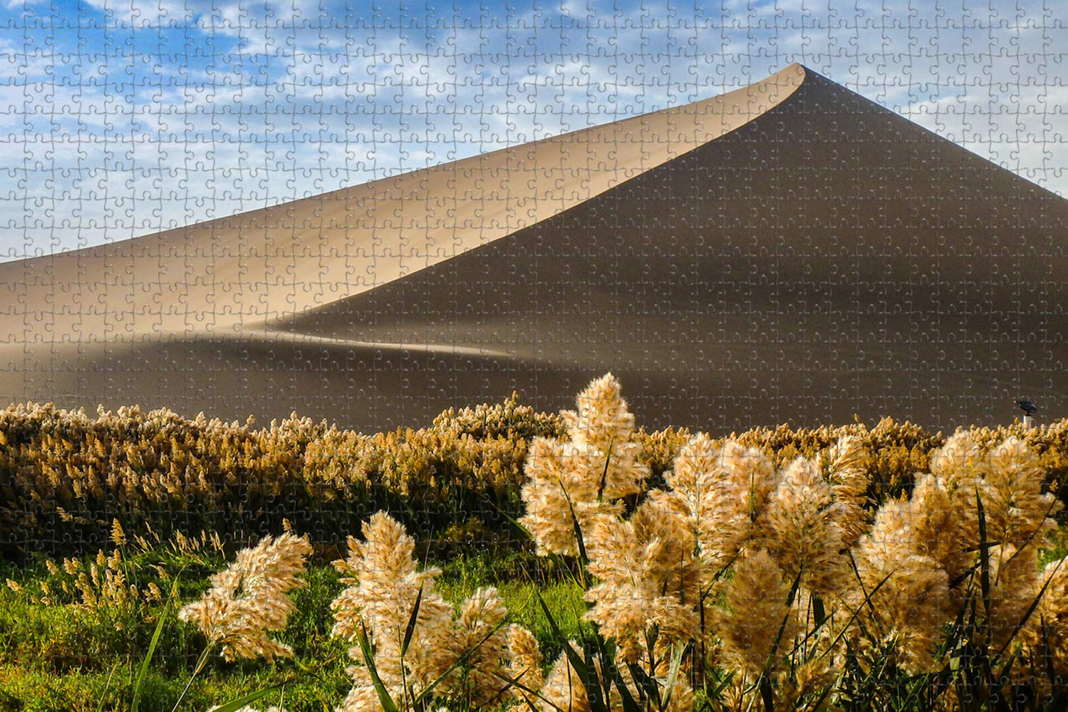 Umsufa China Gansu Dunhuang Mingsha Mountain Jigsaw Puzzle for Adults 1000 Piece Wooden Travel Gift Souvenir