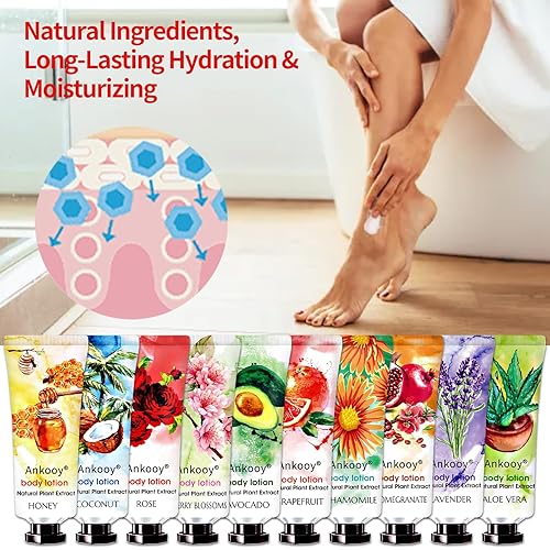 Miniatura 5 de Paquete de 20 lociones corporales a granel para mujeres de piel seca juegos de lociones de tamaño de viaje para mujeres crema corporal perfumada