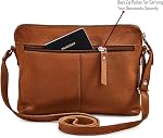 Leather Crossbody Bags for Women Small Soft Genuine Pebbled Sling Shoulder Handbag Crossover Purse with Full Adjustable Strap