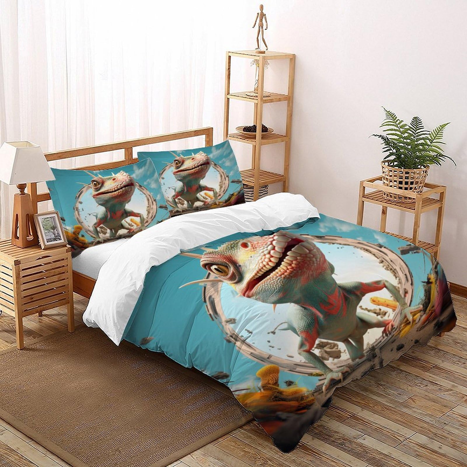 Housse de couette thème animal bunny anti-plis en microfibre pour en finir avec le repassage