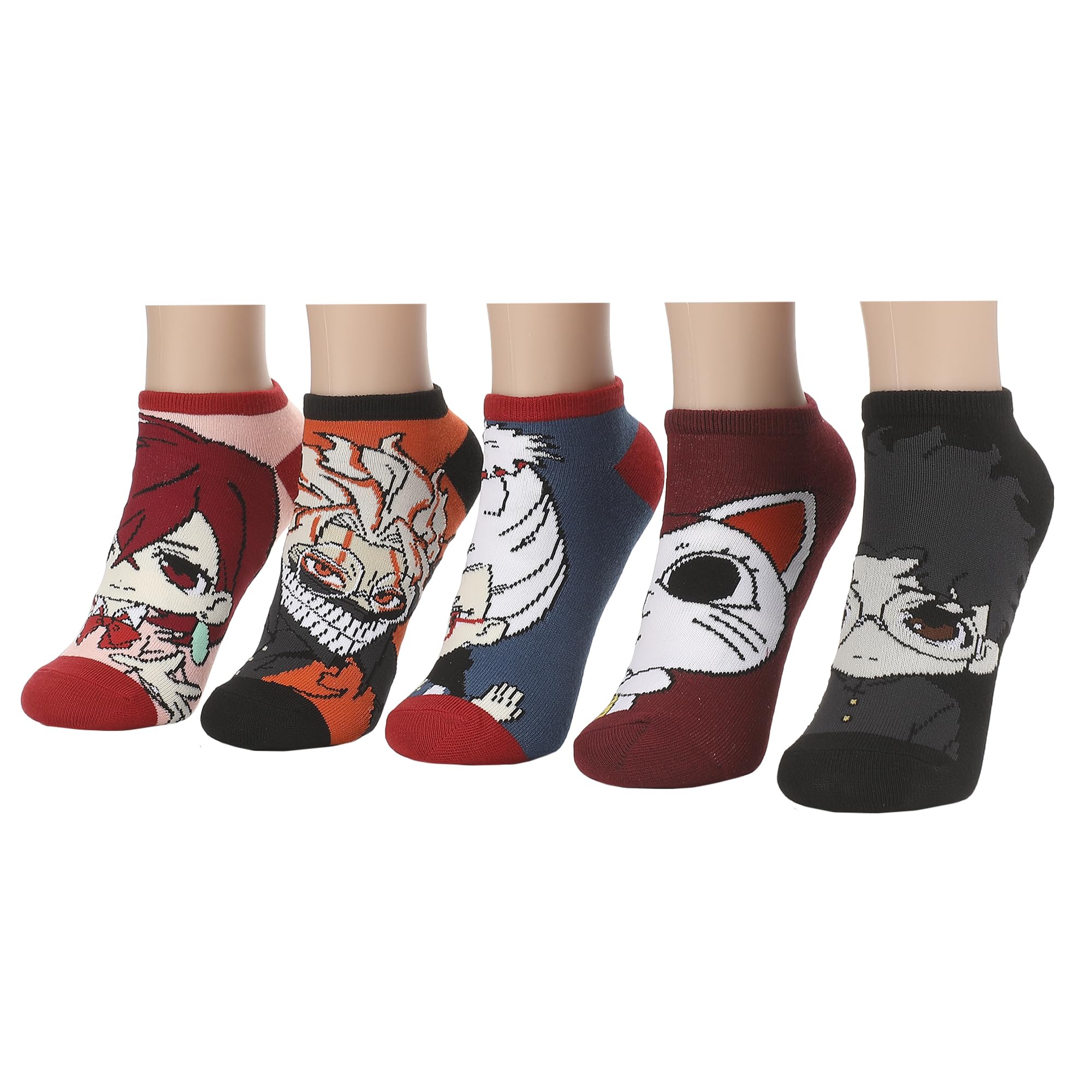 Bioworld Dandadan Mix Characters Womens Ankle Socks 5 Pack