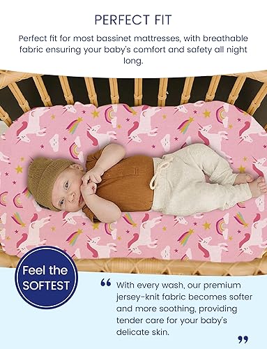 Miniatura 9 de TotAha Sábanas elásticas de alta calidad para cuna (paquete de 2), hipoalergénicas, cómodas y sedosas, suaves como la mantequilla, efecto calmante,