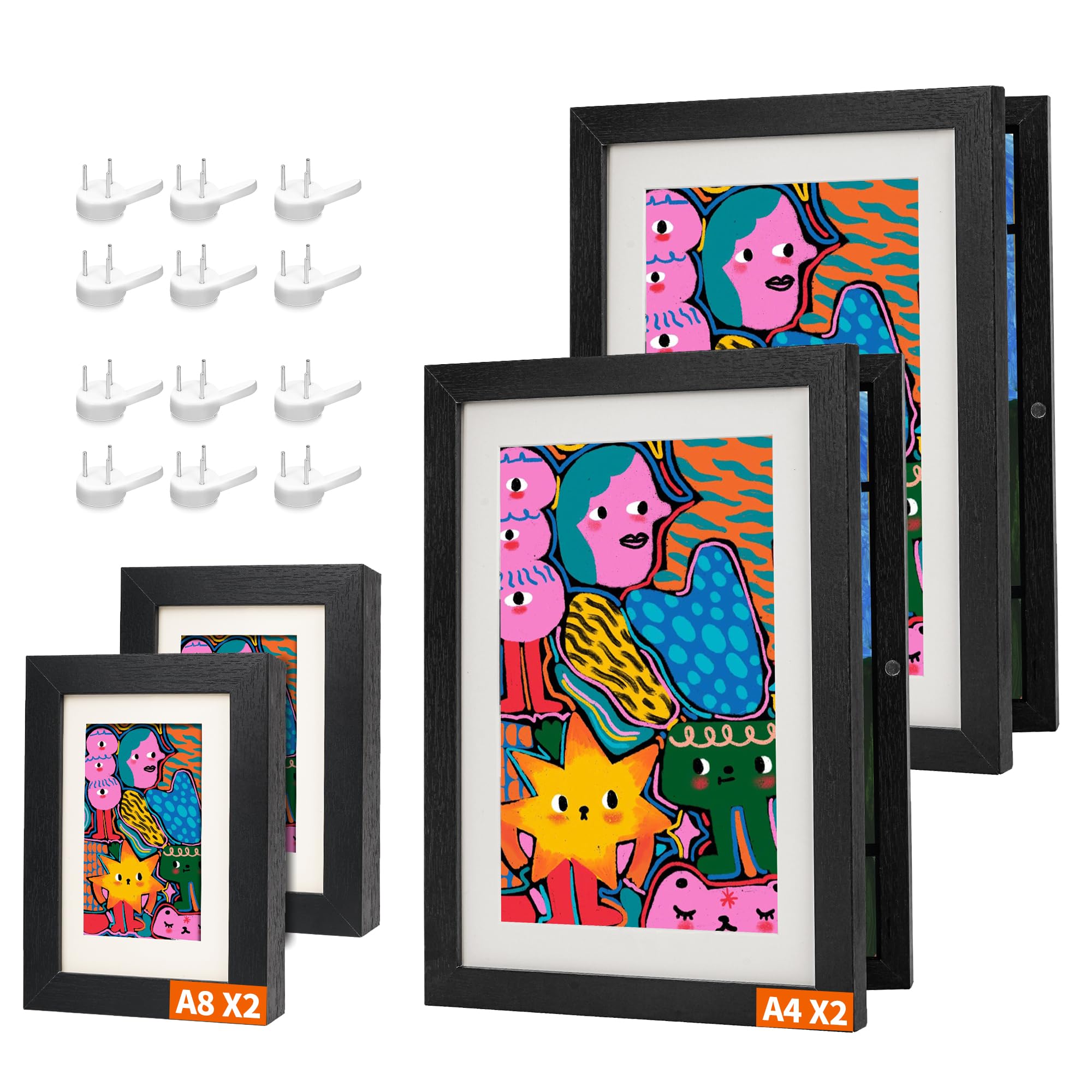 Sylanda Lot De 2 Cadres Photo En Bois - 21 X 29,7 C - Forat A4