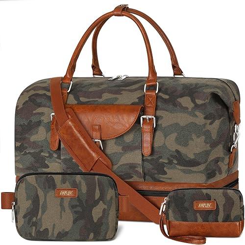 IBFUN Bolsas de viaje de fin de semana para mujer, bolsa grande de fin de semana con compartimento impermeable para zapatos, bolsa de aseo para