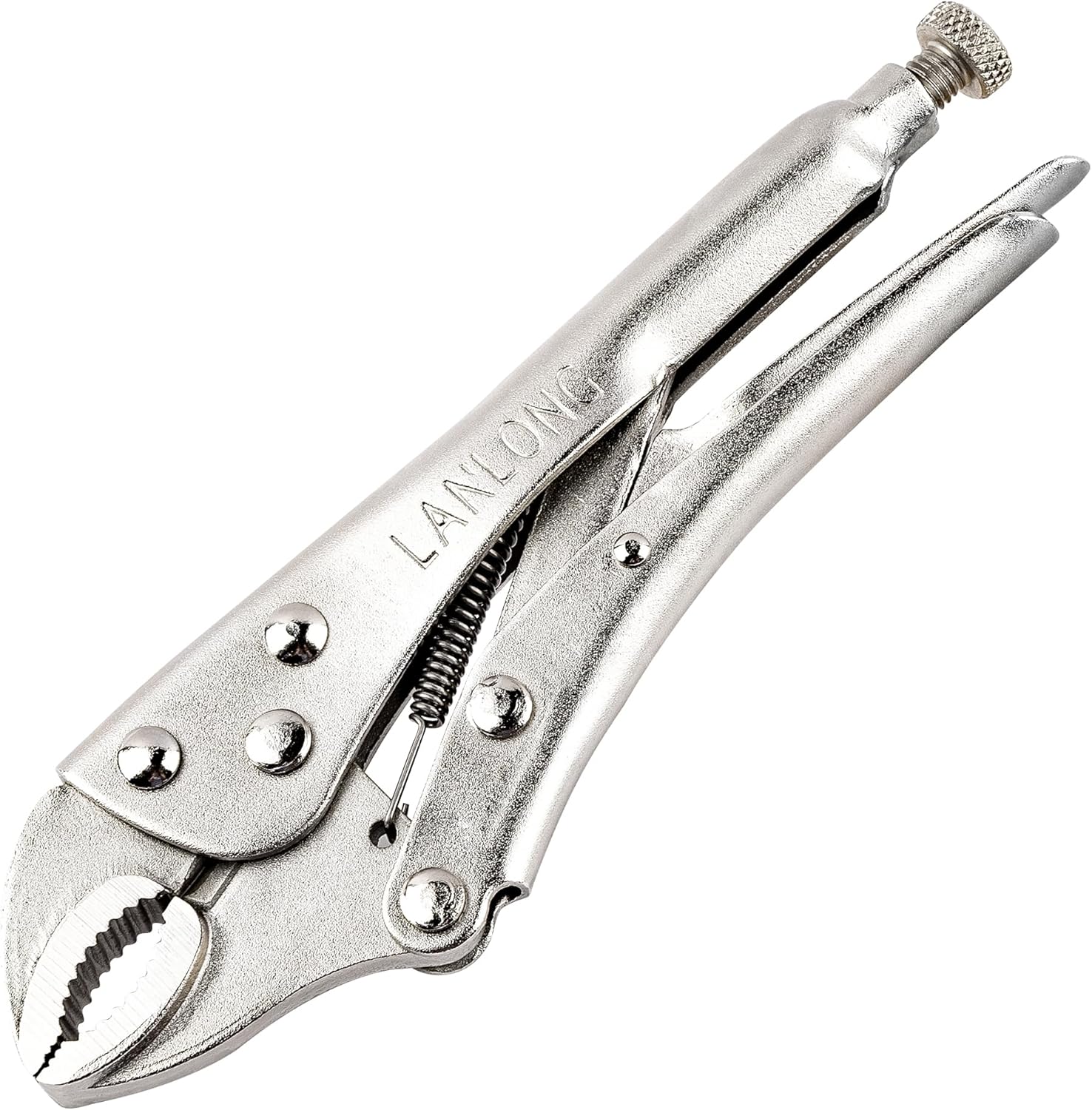 URASISTO 7-Inch Locking Pliers, Curved Jaw Locking Pliers with Wire Cutter, Fit for Clamping Twisting Welding
