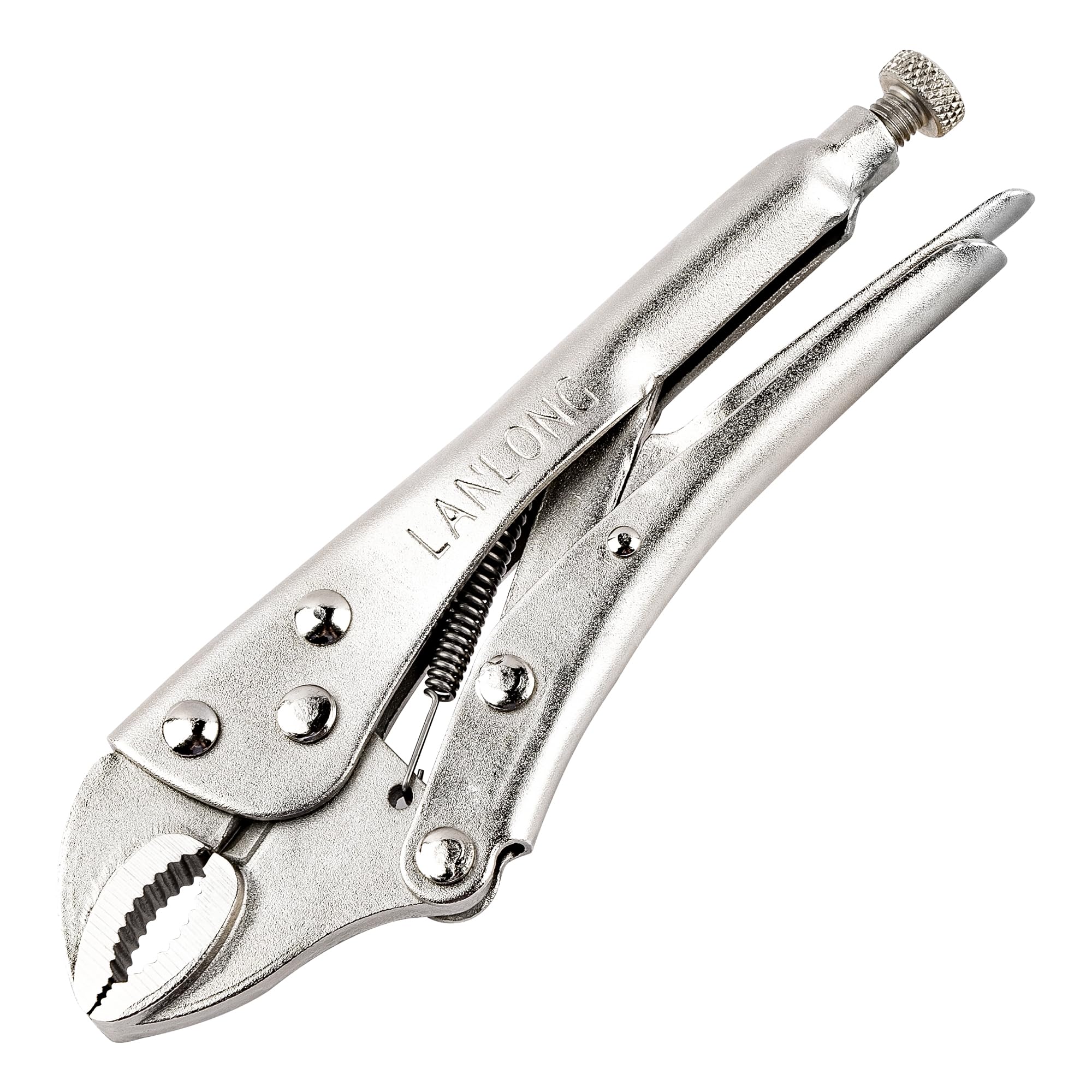 URASISTO 7-Inch Locking Pliers, Curved Jaw Locking Pliers with Wire Cutter, Fit for Clamping Twisting Welding