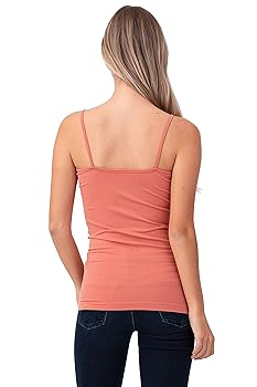 Women Sexy Criss Cross Strips Camisole Tank Top (ASH Rose