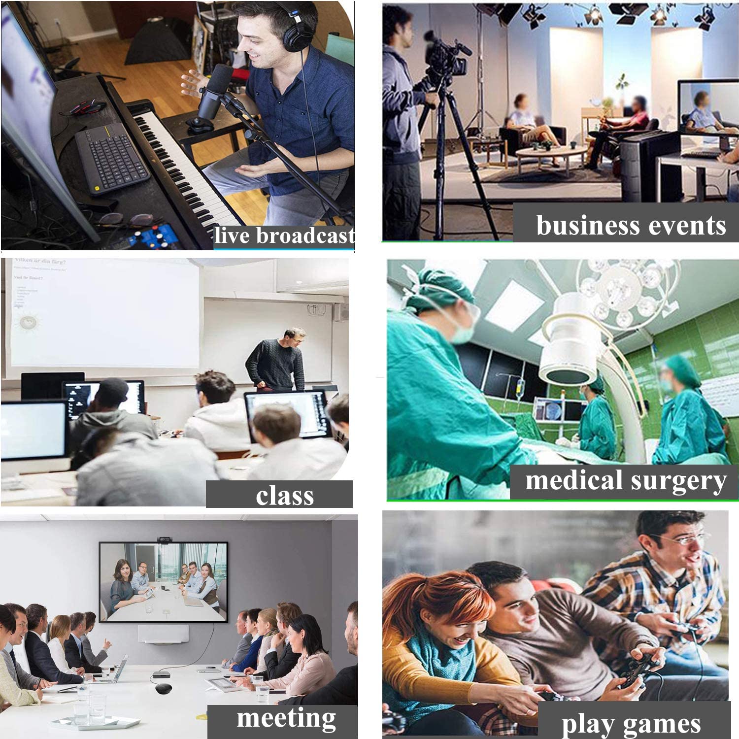 Video Capture Card, Hdmi Video Capture Card, USB Capture Card,4K HDMI to USB2.0, Record via DSLR Camcorder Cam for High Definition Acquisition, for Broadcasting, Amamzing Record, Meeting,ect. (Black)