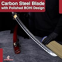 Vista 6 de Armory Replicas™ - Colección Katana Samurai Forjada a Mano Premium - Cuchillas de acero de alto carbono 1045 - Diseño de espiga completa