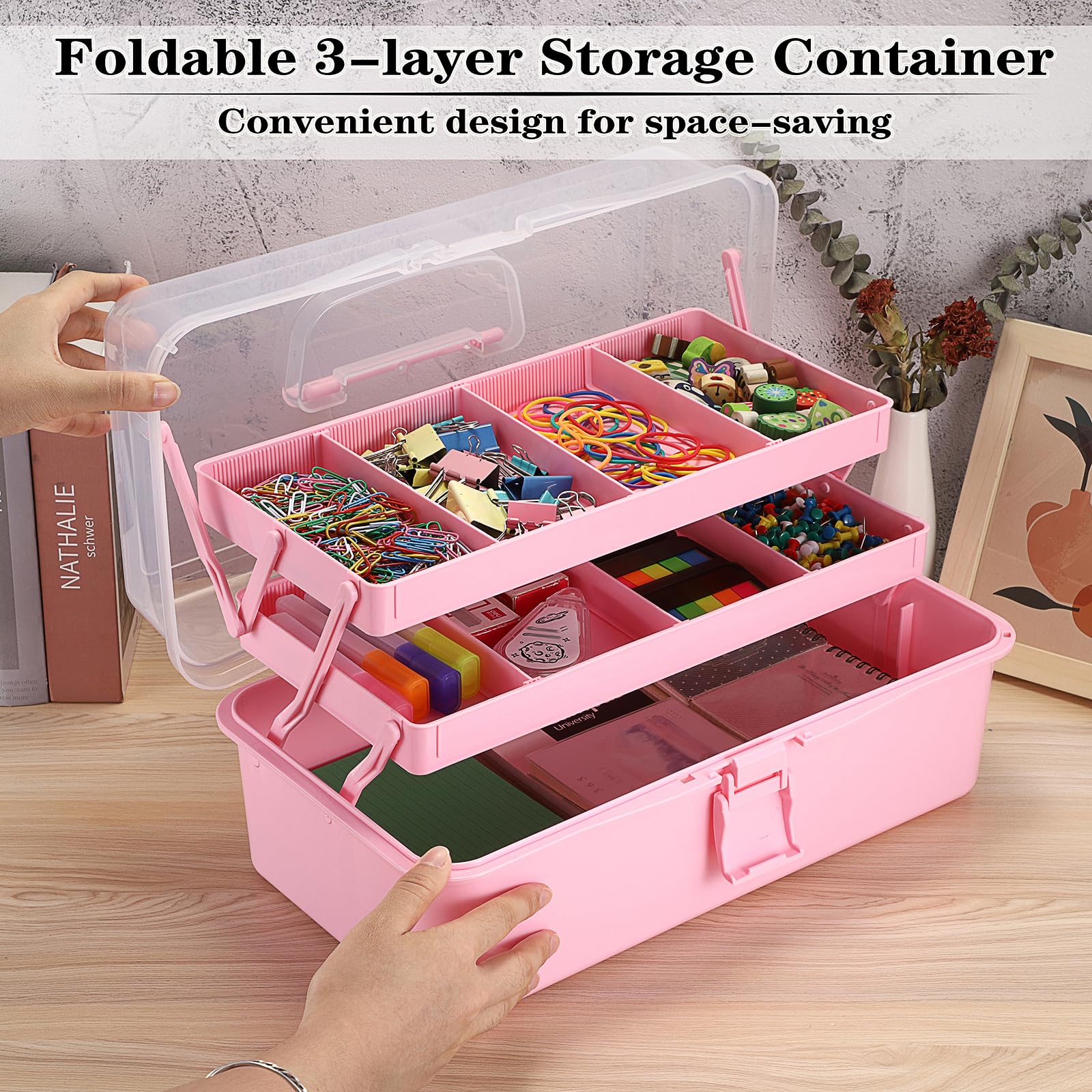 Amazon.com: Tackle Box, 16-Inch Extra Large Art Storage Box with 3-Layer Folding Trays, Multipurpose Craft Organizers and Storage w/ Adjustable Dividers, Portable Tool Box for Sewing Supplies,Medicine &Cosmetics Amazon.com: Tackle Box, 16-Inch Extra Large Art Storage Box with 3-Layer Folding Trays, Multipurpose Craft Organizers and Storage w/ Adjustable Dividers, Portable Tool Box for Sewing Supplies,Medicine &Cosmetics