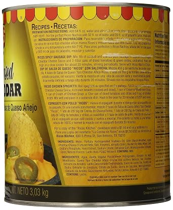Cheddar Cheese Sauce, 107 Ounce Can
