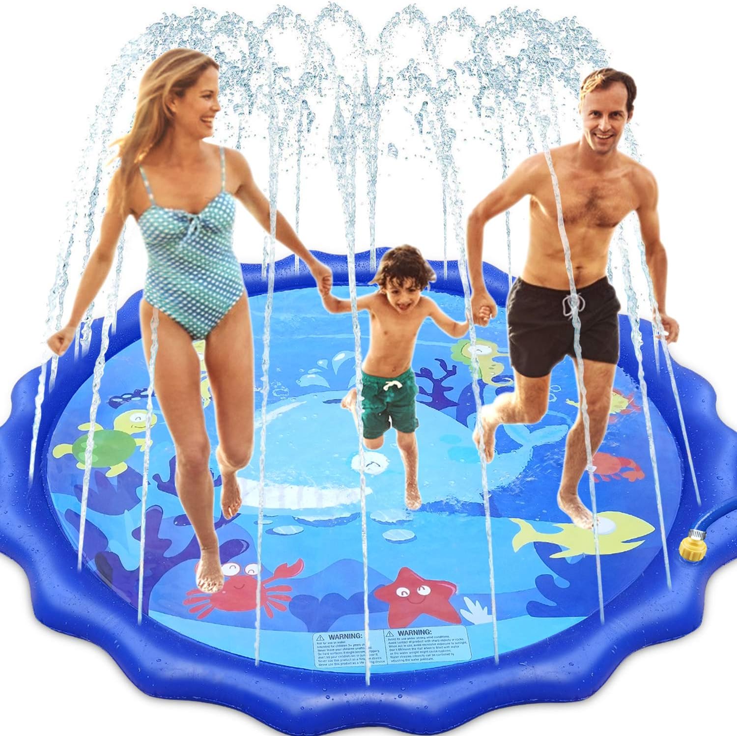 INNOCHEER Sprinkler Splash Pad for Kids Outdoor Play, 68 Inch Extra Large Children's Sprinkler Pool Water Wading Pool Summer Toys for Boys Girls 3+ Years Up