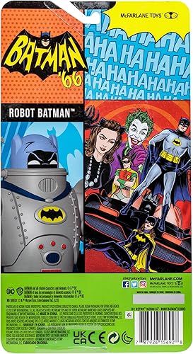 Miniatura 10 de McFarlane Toys - DC Retro Robot Batman (Batman 66' Comic) Figura de acción de 6 pulgadas