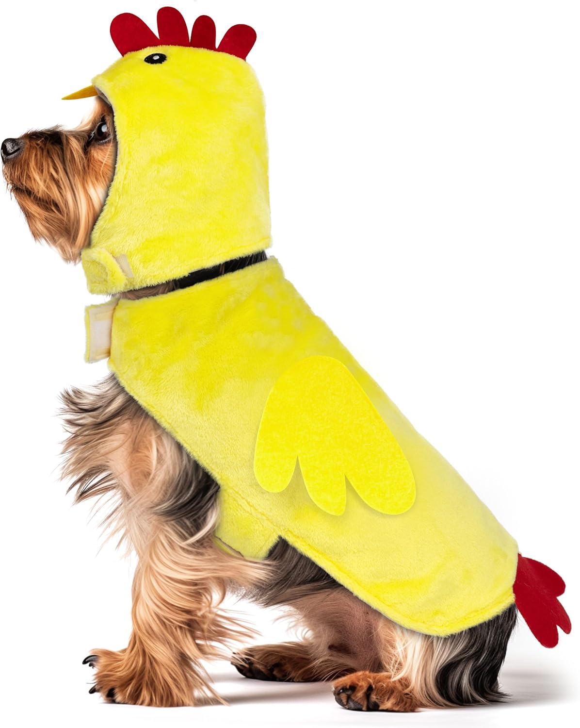 cyeollo Large Dog Chicken Costume Halloween Pet Costumes Cosplay Outfits Cute Dog Hoodies Coats Medium Large Dogs Clothes, Yellow Chicken XXL