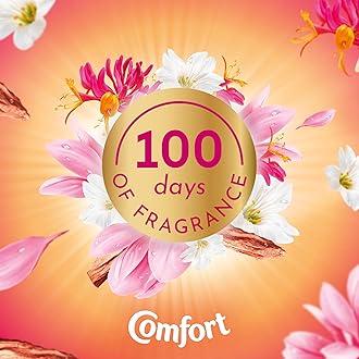 Comfort Perfume Creations Honeysuckle & Sandalwood Fabric Conditioner Softener with Motion-Activated Fragrance Technology 100 Days of Freshness 240 washes (8x 900 ml)
