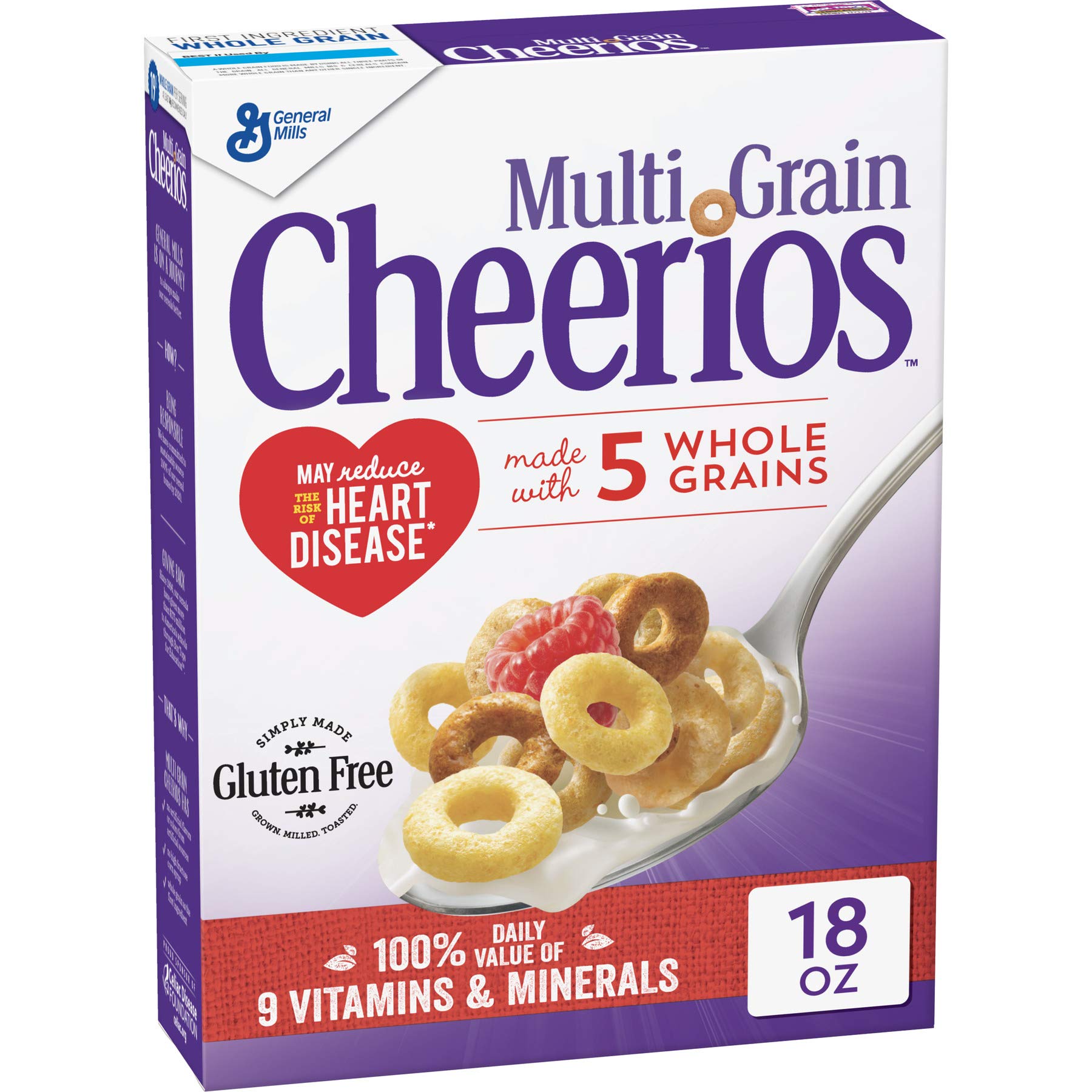 General Mills Cereals Multi Grain Cheerios Cereal, 18 Ounce (Pack of 2)