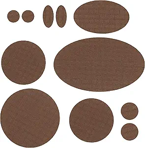 aZengear Repair Patches for Jackets, Tent, Shoe Toe, Air Mattress, Inflatables, PVC Gear - Waterproof, Self-Adhesive, Tear-Cold-Heat-Resistant, Down Puffer Coat (11 Pieces, Brown)