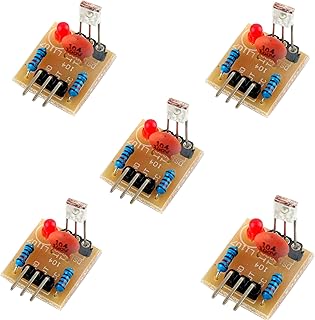 5V Laser Receiver Sensor Detection Module Non-Modulator Tube for Arduino Geekstory(Pack of 5)