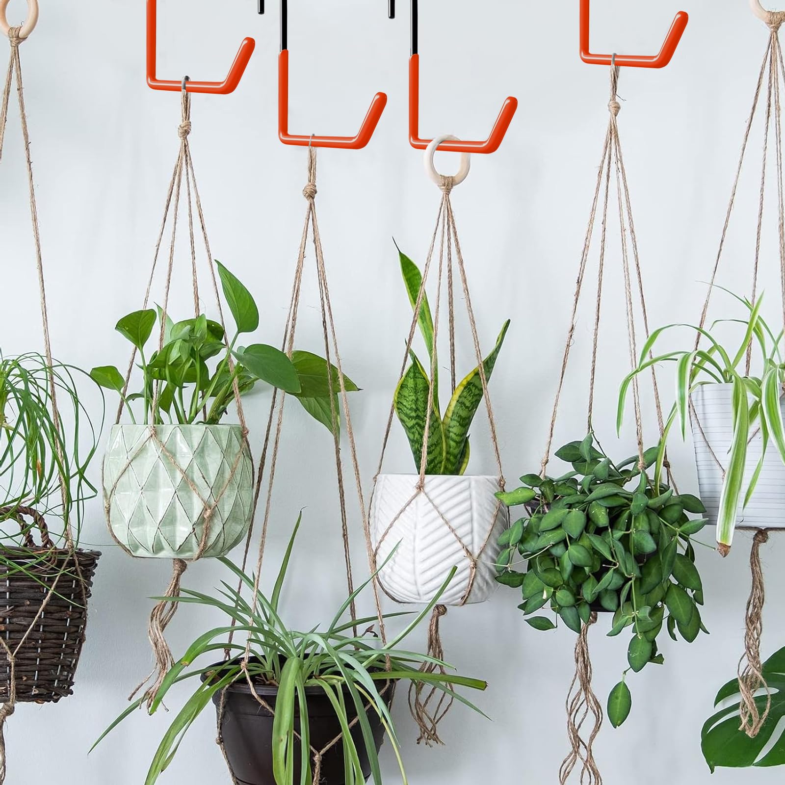 Ganchos para Colgar Bicicletas, 4 Piezas de Colgador Bicicleta, Soporte para Bicicleta Robusto, Grande en Forma de S, para Colgar Bicicletas, Macetas y Herramientas de Jardinería
