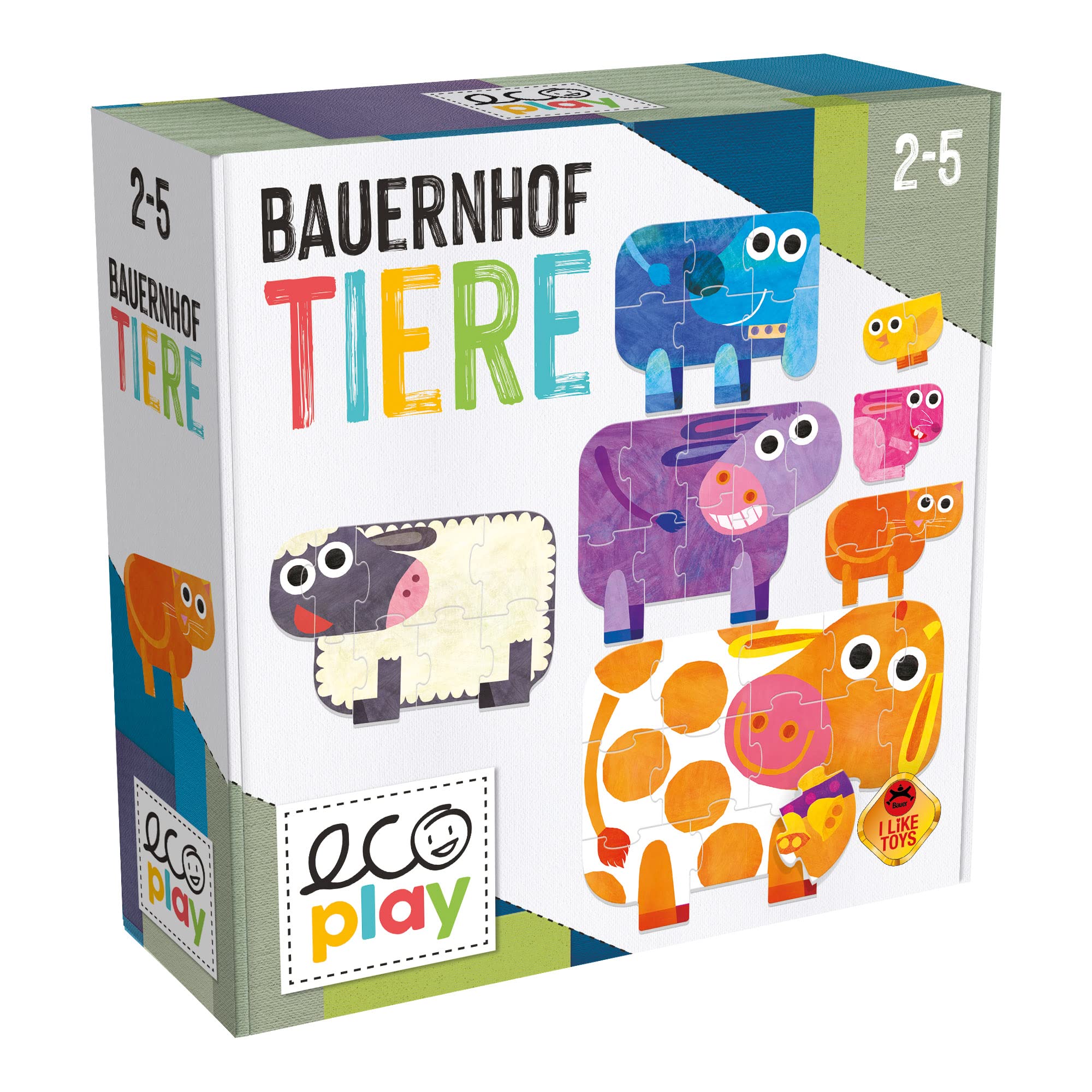 Headu DE52620 Farm Animals Educational Game Montessori Blue