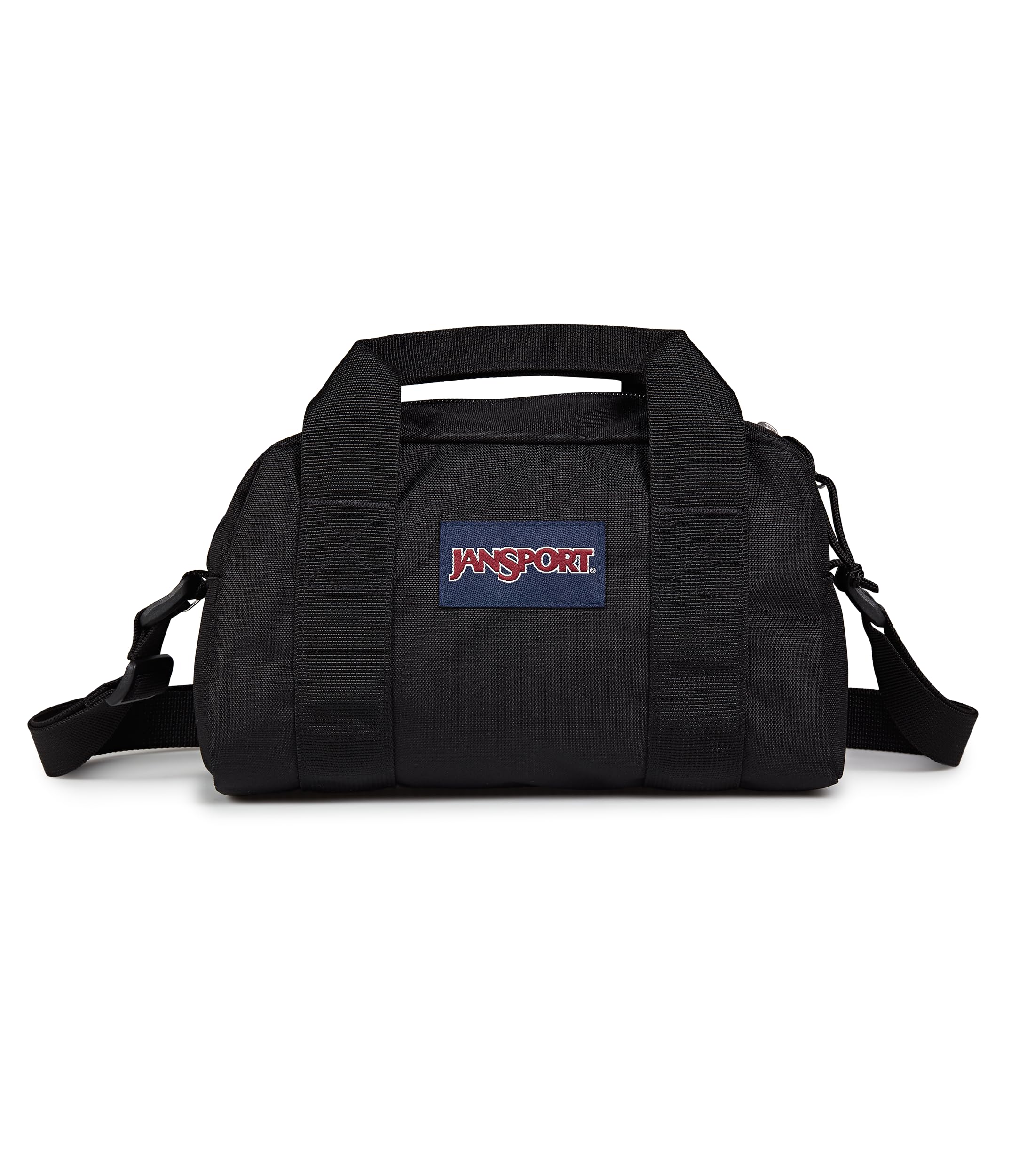 JanSport Weekender Mini Duffel - Travel or Gym Bag, Durable Weekender with Side Grab Handles - Black