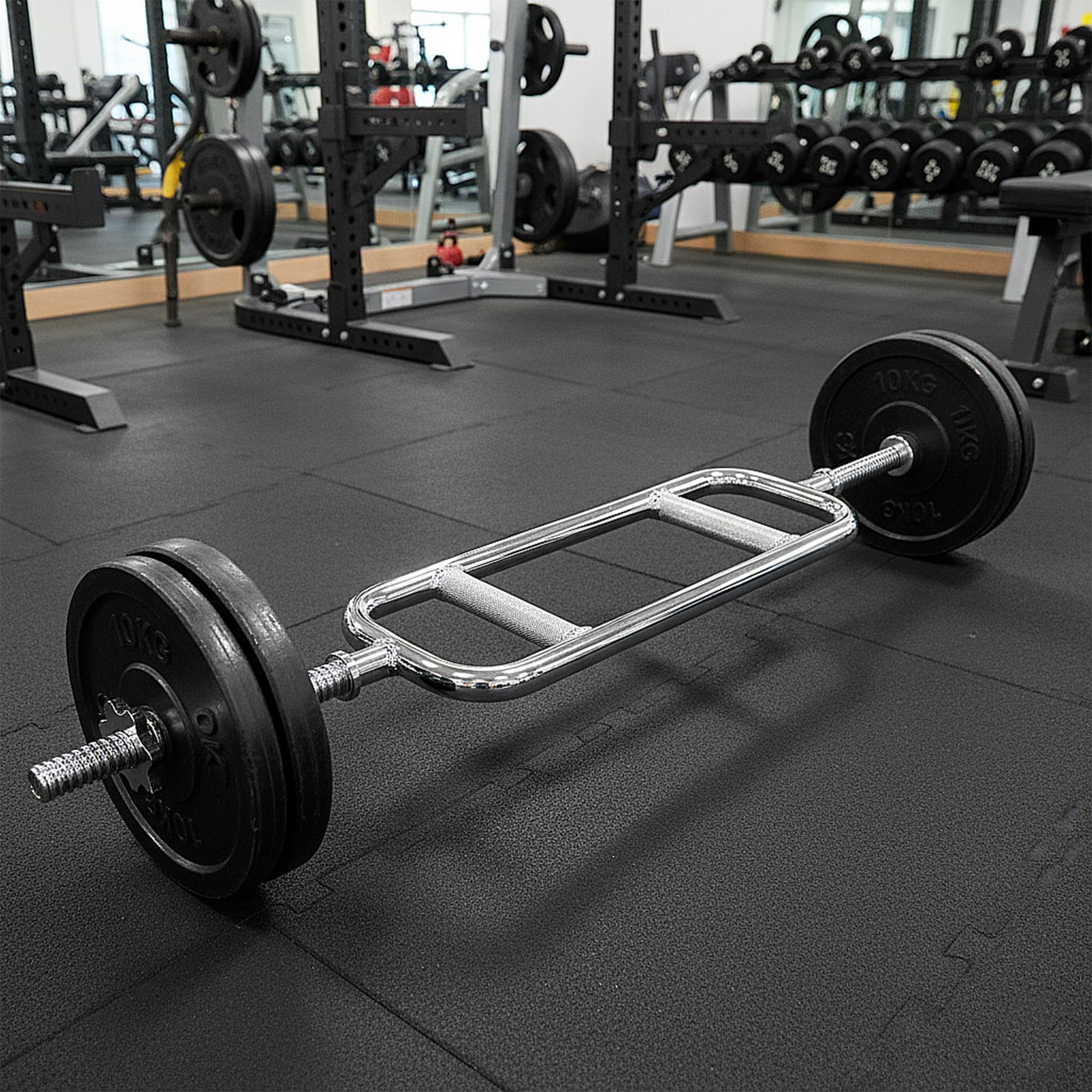 uyoyous Barre D'haltère Circulaire 25 mm Barre à Triceps de Soulevé de Terre Barres de Musculation Olympique avec Poids pour Salle de Sport Entraînement à Domicile