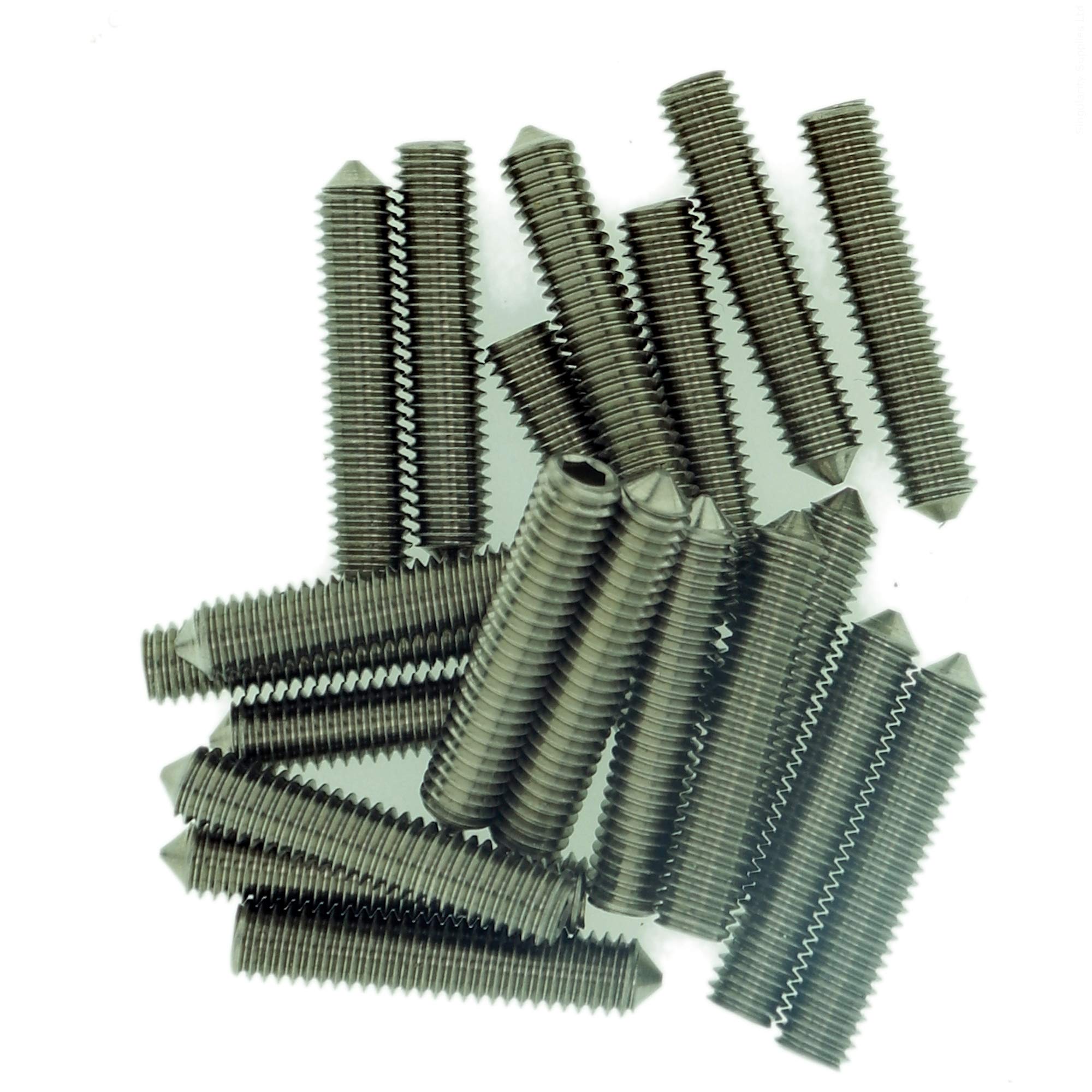 Singularity Supplies M10 (10Mm X 25Mm) Hex Socket Grub Screw (Cone Point) - Stainless Steel (A2) (Pack Of 10)