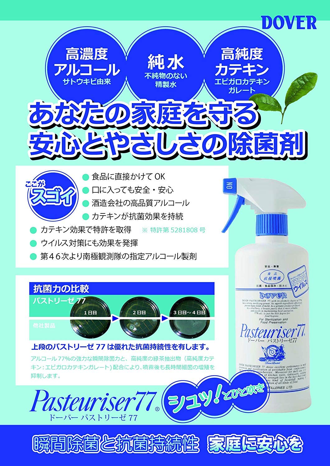 パストリーゼ 個数は相談の上 パストリーゼ77 アルコール除菌スプレー