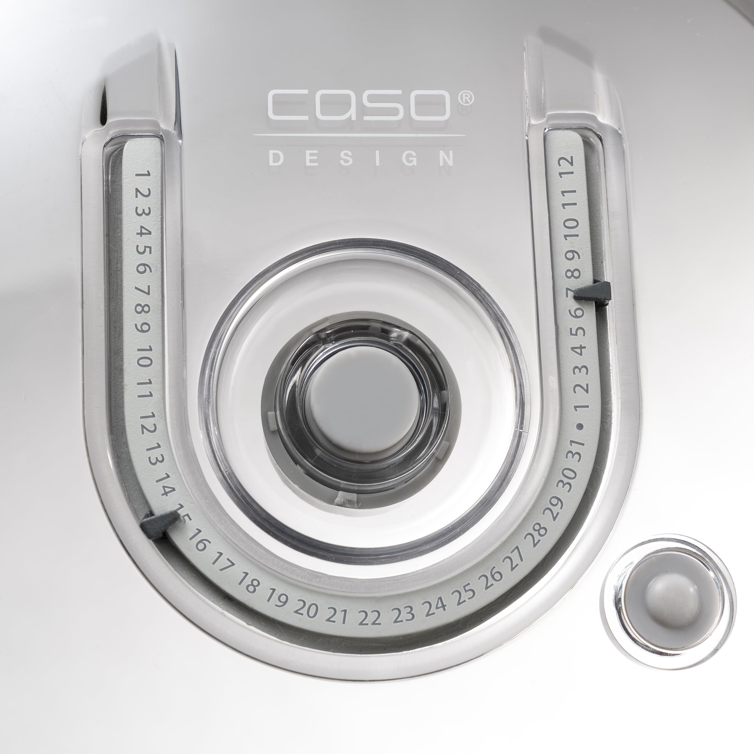 CASO VacuBoxx E-Set - 4 extrem stabile eckige Vakuumbehälter aus Borosilikatglas, BPA-Frei, hitzebeständig, spülmaschinenfest, gefriergeeignet, geschmacksneutral, genaue Datumseinstellung