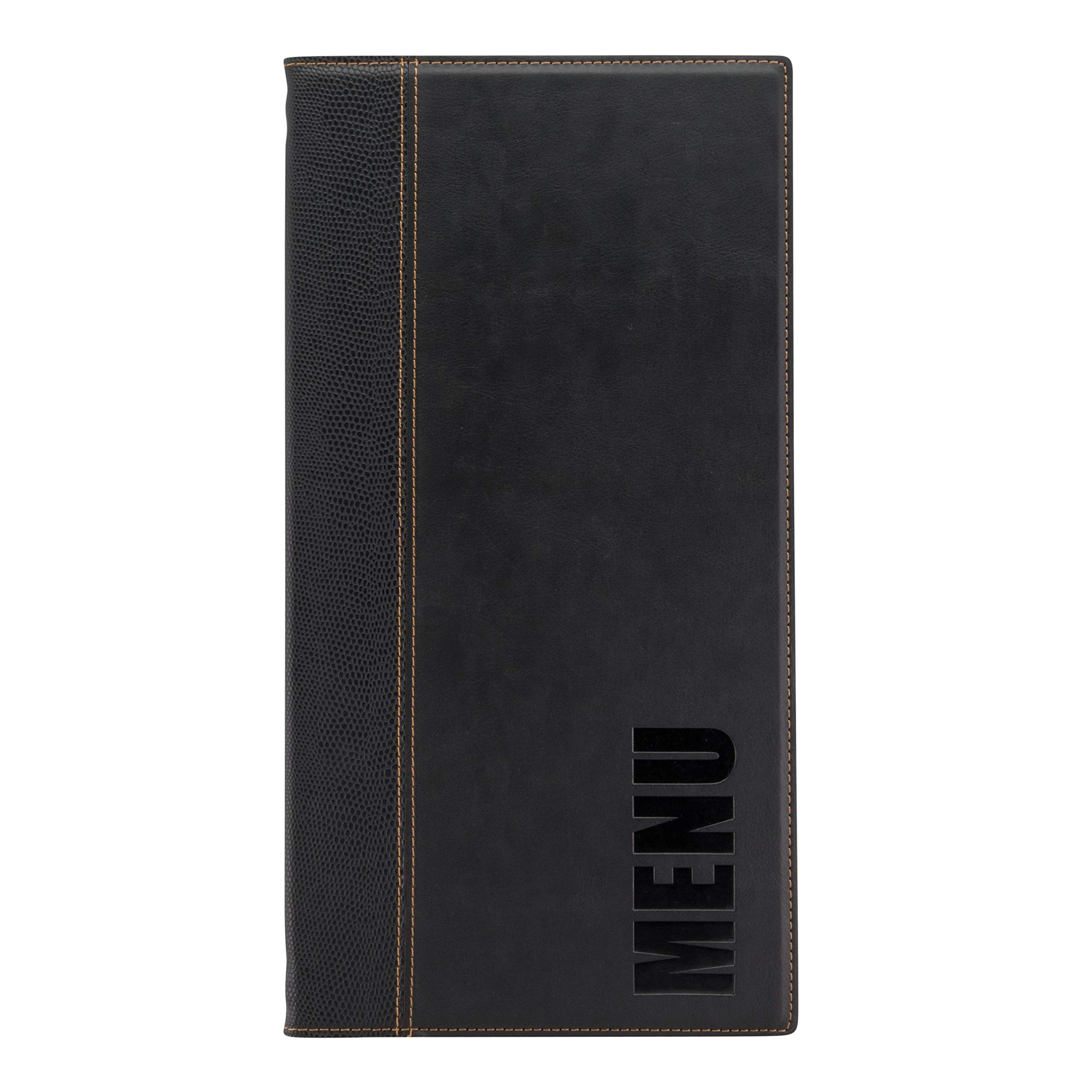 Securit Trendy Long Range Menu Holder with 1 Double Insert, Black