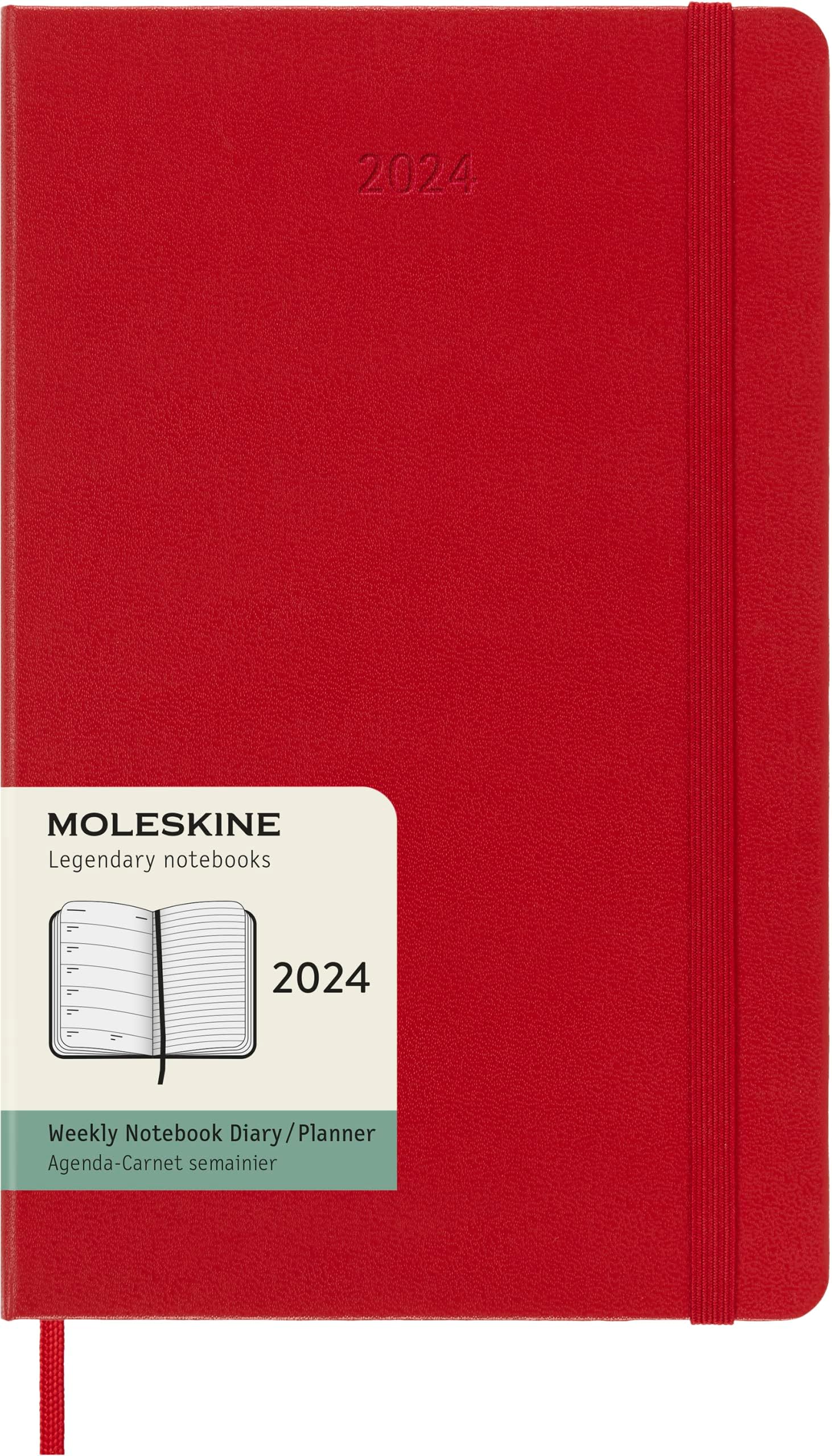 Moleskine 20232024 Weekly Planner, 18M, Large, Myrtle