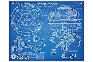 Probe Droid - Blueprint Style Print, 8x10