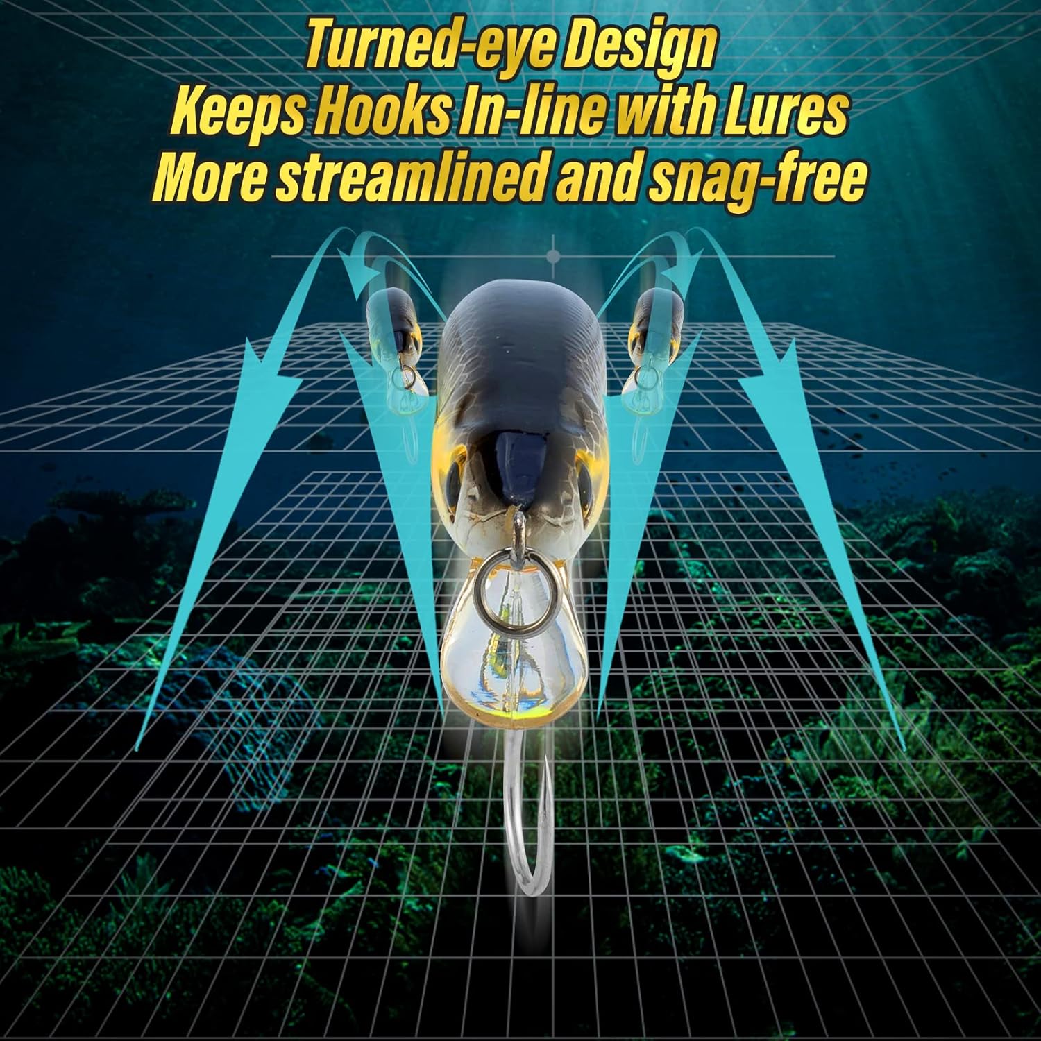 Single Replacement Hooks for Hard Lures Inline Fishing Hooks High