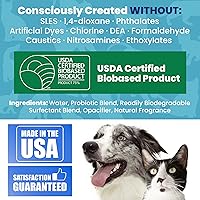 Vista 6 de Unique Eliminador de olores y manchas para mascotas, 32 onzas, concentrado líquido, hace más de 2.5 galones más limpia, fórmula bio-enzimática que