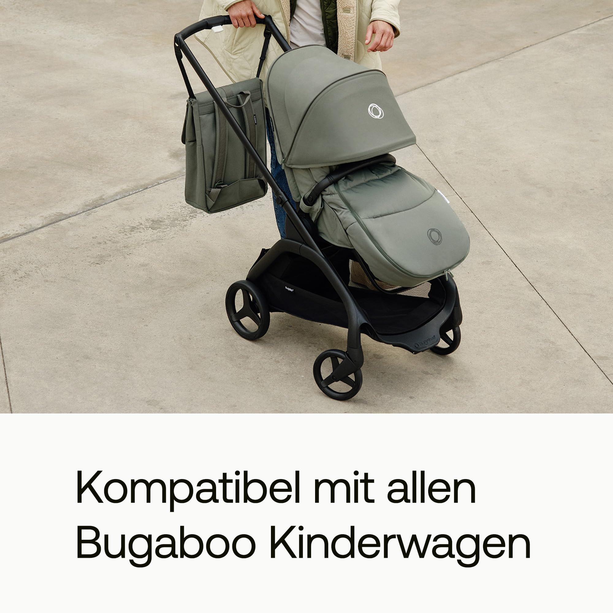 Bugaboo Wickelrucksack, Wasserabweisende Tasche aus nachhaltigem Material, Einfach zu reinigen, mit Wickelunterlage und isolierter Halterung für Flaschen, Cocoa Brown